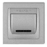 DECO Łącznik hotelowy z ramką uniwersalną pojedynczą z tworzywa DECO srebrny metalik