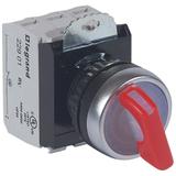 OSMOZ KOMPLET Z PODŚWIETLENIEM - MANETKA, CZERWONA 24 V, 2 POZYCJE STABILNE + UCHWYT + 1Z+1R, Legran