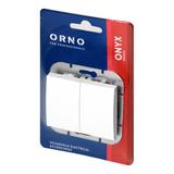 Łącznik podtynkowy świecznikowy Onyx, 10A, 250V, WP-2O, biały OR-OE-7501/W ORNO