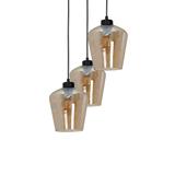 Milagro lampa wisząca Santiago Amber 3xE27 czarna MLP6613