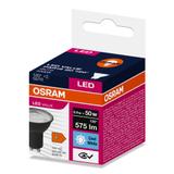 Lampa LED VALUE PAR16 80 120 6,9W/840 230V GU10 BK