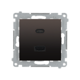 "Simon 54 WMDZ-EC2CAx-046 Ładowarka 2xUSB C+A Quick Charge 5/9/12V (moduł), 3.1 A, 5V DC, 230V