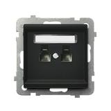 SONATA Gniazdo telefoniczne podwójne niezależne - kolor czarny metalik