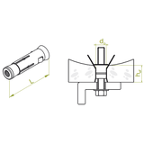 KSKOM8 Kotwa do stropów kanałowych