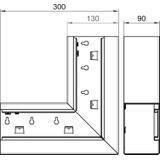 GS-AFS90130RW, Naroże płaskie 90X130 CZ.B.