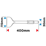 Dłuto HEX płaskie 115 x 400 mm