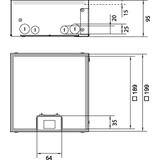 tehalit.VE-EE Zestaw puszka podło-montazowa IP30 5kN Q06 205x205 15mm stal