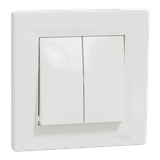 Asfora, łącznik podwójny schodowy, biały