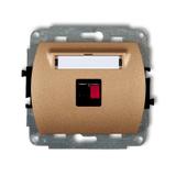 TREND Mechanizm gniazda głośnikowego pojedynczego złoty metalik