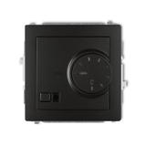 DECO Mechanizm elektronicznego regulatora temperatury z czujnikiem powietrznym czarny mat