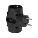 Rozgałęźnik 2x2P+Z, 1x2P/II, czarny OR-AE-13221/B ORNO