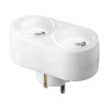 Rozgałęźnik owalny 2x2P+Z Schuko biały OR-AE-13270/W ORNO