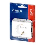 Gniazdo pojedyncze podtynkowe 2P+Z Schuko Onyx, 16A, 250V, PT-17O, biały OR-OE-7505(GS)/W ORNO