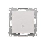 Simon 55 Przycisk zwierny /światło/ szybkozłączka Aluminium mat