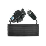 Trójnik 3x250V, 16A, z wtyczką i przewodem gumowym H05RR F 3x1,5 - 10m, IP 44