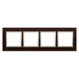 Simon 54 Nature Ramka 4-krotna Nature-Drewno ZŁOTE WENGE IP20/IP44* (*IP44-należy zastosować zestaw uszczelek DUN4) DRN4/85 KONTAKT