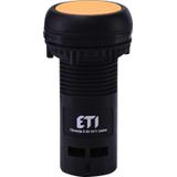 ECF-01-Y - Przycisk kompaktowy z guzikiem krytym, 1NC, Żółty