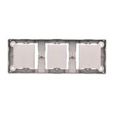 puszki instal. Puszka natynkowa płytka (31mm) potrójna stal inox MPN3/21 KONTAKT
