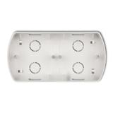 TREND Puszka montażowa pozioma podwójna srebrny metalik