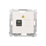 Simon 55 Gniazdo światłowodowe / optyczne pojedyncze SC/APC Biały mat