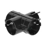 Rozgałęźnik 3x2P+Z (Schuko) czarny OR-AE-13184(GS)/B ORNO