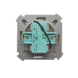 Simon Basic Przycisk pojedynczy zwierny bez piktogramu z podświetleniem LED 10A 250V szybkozłączka stal inox BMP1L.01/21 KONTAKT
