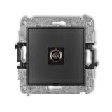 ICON Mechanizm gniazda antenowego pojedynczego typu F (SAT) niklowany, bez pola opisowego grafitowy