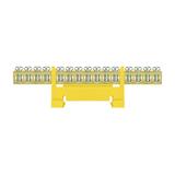 Listwa zaciskowa niska podstawa - 15 żółta