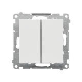 Simon 55 Przycisk zwierny podwójny zwierny bez piktogramu szybkozłączka Jasnoszary mat