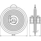 Uszczelka wodoszczelna do 1 bar na przepust dla drutu 10 mm, tworzywo, żółta