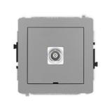 DECO Mechanizm gniazda pojedynczego BNC, bez pola opisowego szary mat
