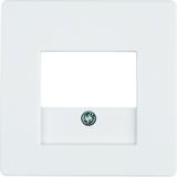 BERKER Q.x Płytka czołowa do gniazda głośnikowego i gniazda ładowania USB biały aksamit 10336089 HAG