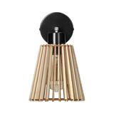 DELOS kinkiet 1P E27, max.60W, czarny, drewno