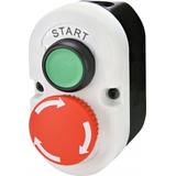 ESE2-V5 - Kaseta szaro-czarna, START 1NO przycisk Zielony, STOP 1NC przycisk grzybkowy czerwony odry