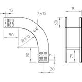RBV 620 F FS
Łuk pionowy 90° opadający