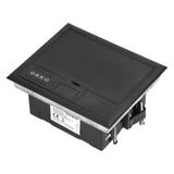 Puszka podłogowa na gniazda modułowe 4 x 45x45mm lub 8 x 22,5x45mm, pokrywa: stal nierdzewna, czarna