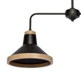 MILAGRO Lampa sufitowa SALMA BLACK / WOOD 2xE27