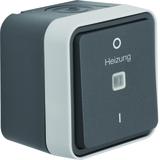 BERKER W.1 Łącznik kontrolny z nadrukiem Heizung 0-1 kompletny IP55 szary 35623505 HAGER