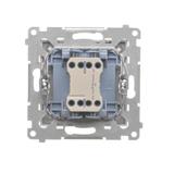 Simon 55 Przycisk zwierny pojedynczy rozwierny bez piktogramu szybkozłączka Jasnoszary mat