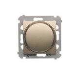 Simon 54 Ściemniacz obrotowy do LED ściemnialnych 230V 2–250 W złoty mat. Maksymalna ilość zródeł LE