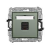 ICON Mechanizm gniazda komputerowego pojedynczego 1xRJ45, kat. 6, 8-stykowy szałwiowy