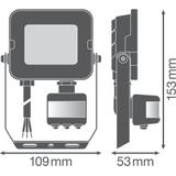 Naświetlacz FLOOD COMPACT SENSOR V 10W 840 SYM 100 black