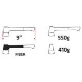 Siekiera 550g, obuch 410g, trzonek włókno, 9"