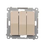 Simon 54 Łącznik potrójny 10A 250V szybkozłączka kremowy DW31.01/41 KONTAKT