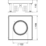 RKFN2 4 VS 25, Prostokątna kaseta z otw.na tubus