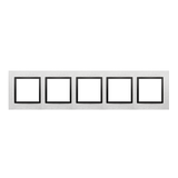 Simon 54 NATURE WMDZ-0150xS-082 Ramka 5-krotna Nature-Metal, INOX NERO, IP20/IP44. (IP44-należy zast DRN5/82 KONTAKT