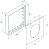 tehalit.WA Maskownica gniazda CEE w BR/BRN/DA PC/ABS bezhalogenowy aluminium G3374LAN HAGER