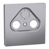 Merten, D-Life, płytka centralna gniazda RTV, 3 otwory, stal nierdzewna