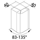 tehalit.SL Kąt zewnętrzny regulowany 20x115 czarny SL2011539011 HAGER