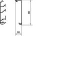 tehalit.SL Pokrywa z miękką uszczelką 20x80 czarny SL20080219011 HAGER